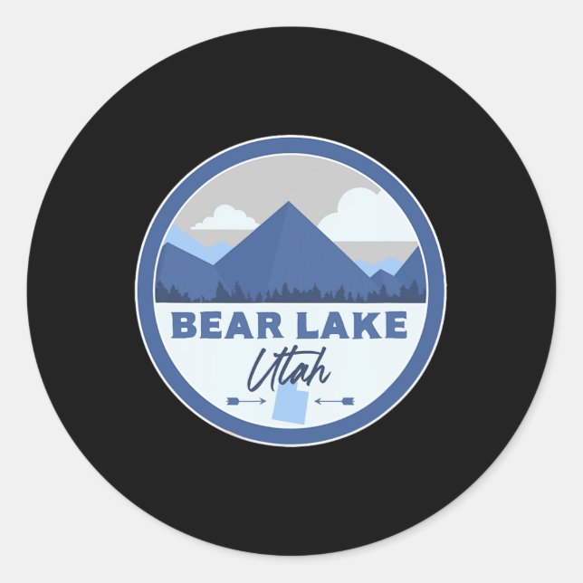 Adesivo Bear Lake Utah Ut Mountains Badge Hiking Souvenir  (Frente)