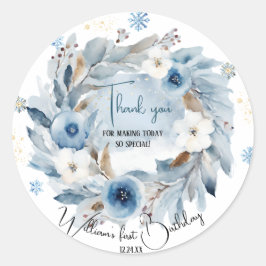 Adesivo Bear Natal Um Primeiro Aniversário Inverno