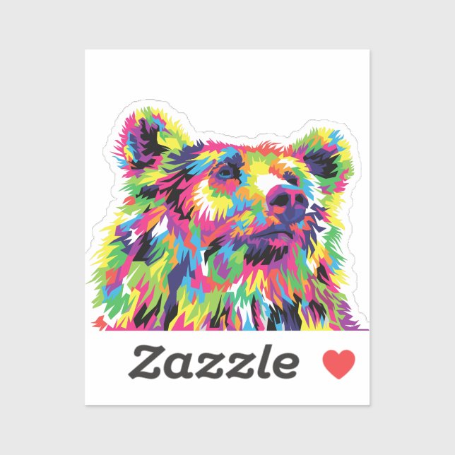 Adesivo Bear Spirit Pop Art (Folha)