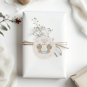 Adesivo Bear Twins Chá Blue Boho