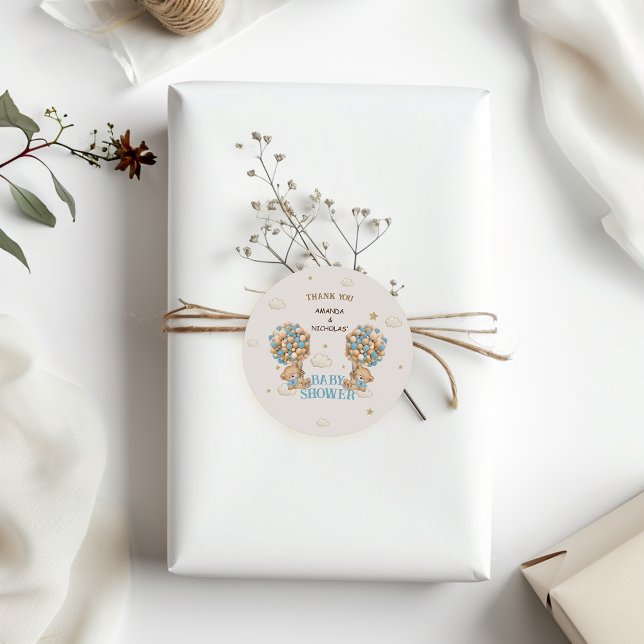 Adesivo Bear Twins Chá Blue Boho (Criador carregado)