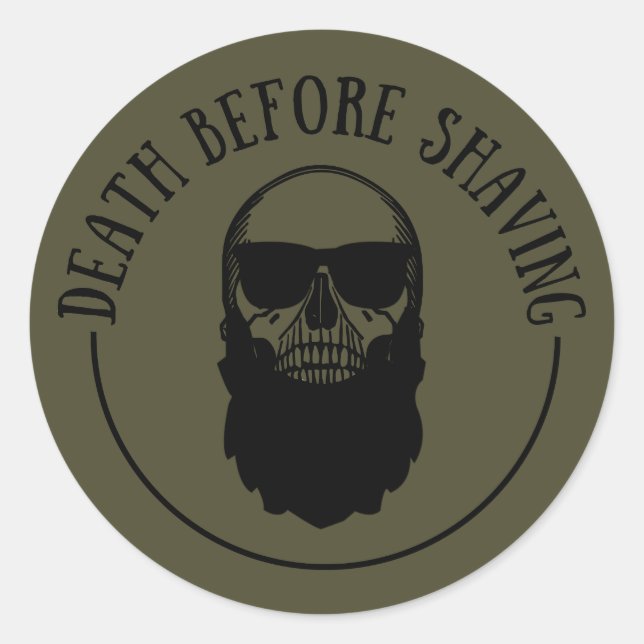 Adesivo Bearded cita barba engraçada dizendo presentes (Frente)