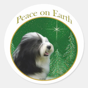 Adesivo Bearded Collie Peace