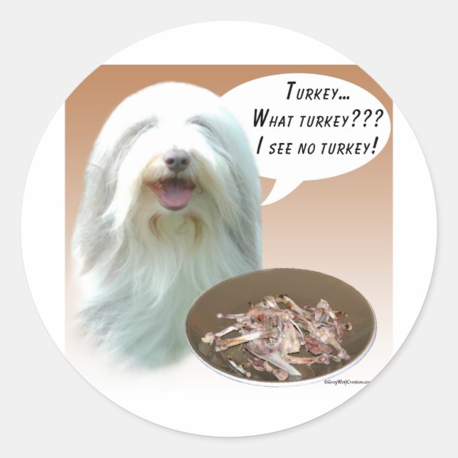 Adesivo Bearded Collie Turquia (Frente)
