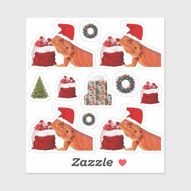 Adesivo Beardie-Claus Christmas Kiss-Cut Stickers (Folha)