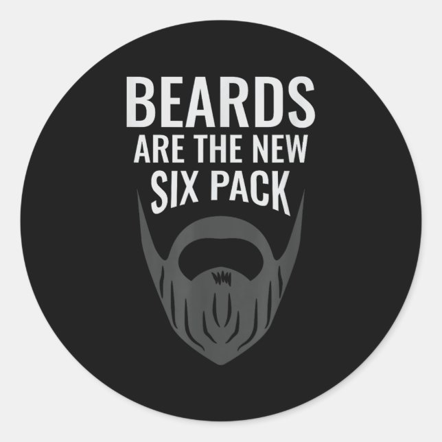 Adesivo Beards Are The New Six Pack _ Beard Lover Bearded  (Frente)