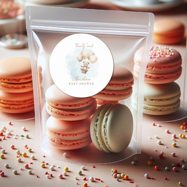 Adesivo Bearly Wait Neutral Baby Shower (Bearly Wait Baby Shower Sticker)