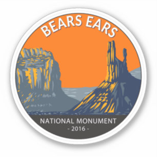 Adesivo Bears Ears Monumento Nacional Utah Vintage