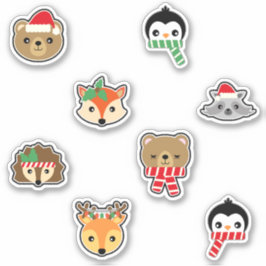 Adesivo Bears Penguins Fox Racoon Deer