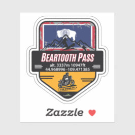 Adesivo Beartooth Pass US 212 Motorcycle 01 Sticker
