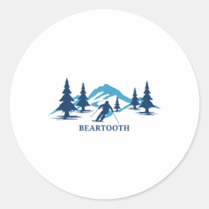 Adesivo Beartooth Wyoming Ski Resort Skiing Skier T-shirt_