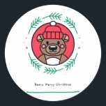 Adesivo Beary Felry Christmas<br><div class="desc">Beary Felry Christmas</div>