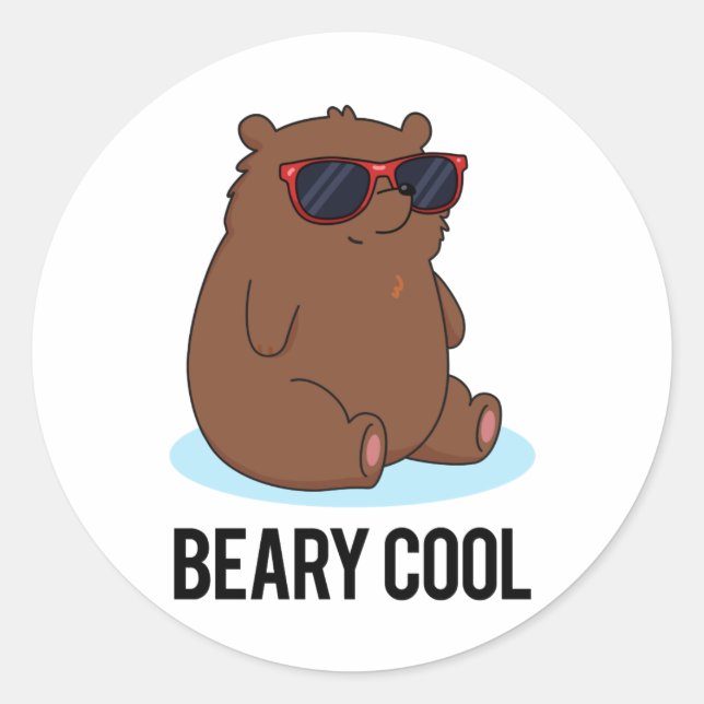 Adesivo Beary Legal Engraçado Bear Pun (Frente)