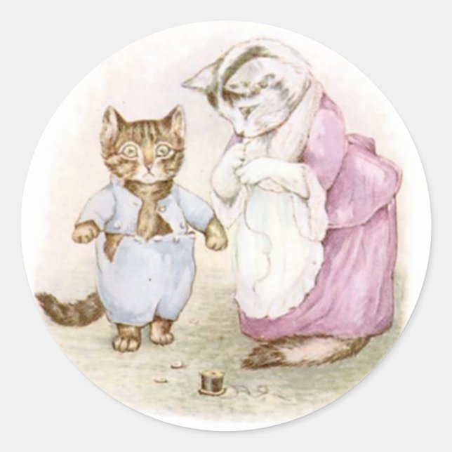 Adesivo Beatrix Potter Gatinho Clássico (Frente)