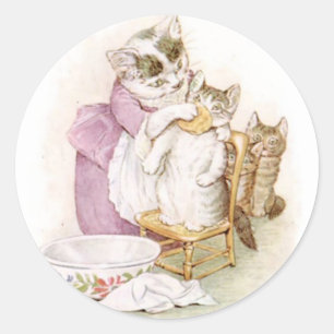 Adesivo Beatrix Potter Gatinho Clássico