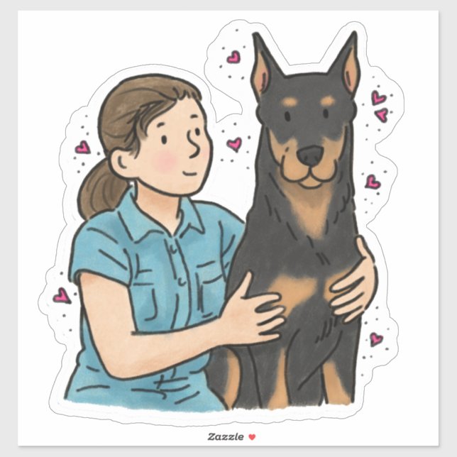 Adesivo Beauceron - Trabalhando (Folha)