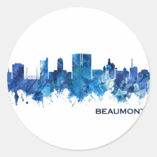Adesivo Beaumont Texas Skyline Blue