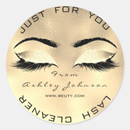 Adesivo Beauon Salon Brown Glitter SPA Dourado Lashes Clea