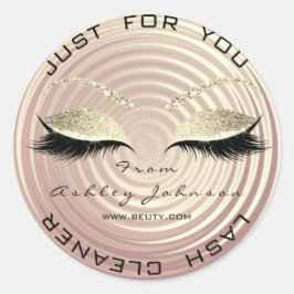Adesivo Beauon Salon Glitter Dourado Lash Cleaner Obrigado