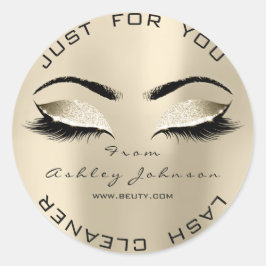 Adesivo Beauon Salon Glitter Dourado Lash CleanerChampaign