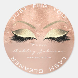 Adesivo Beauon Salon Glitter Pink Rose Dourada Lash Cleane