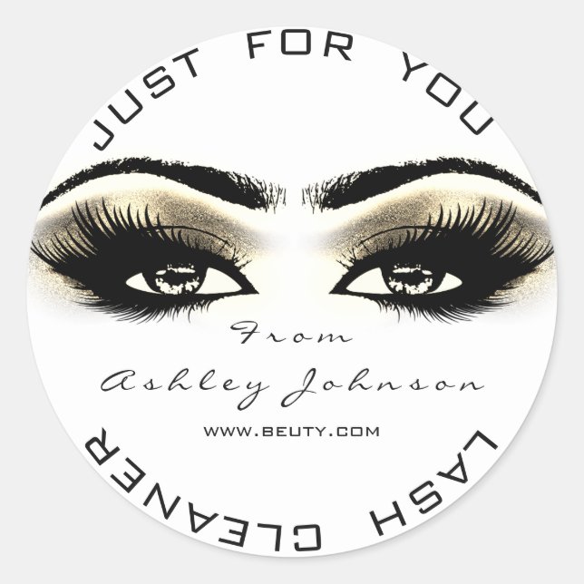 Adesivo Beauon White Dourado Lash Cleaner Sepia Eye (Frente)
