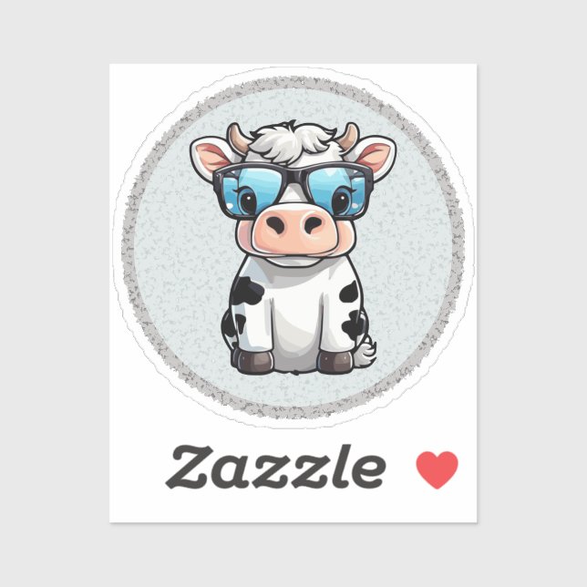 Adesivo beautiful cow (Folha)