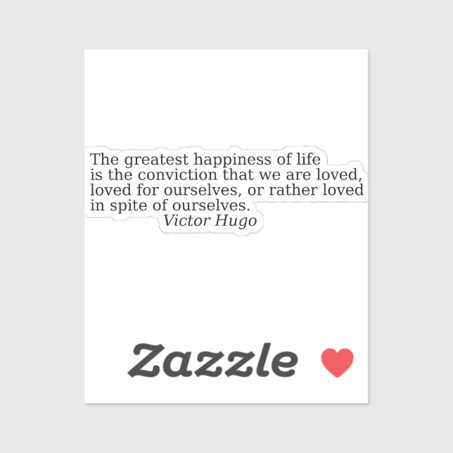 Adesivo Beautiful quotes by Victor Hugo (Folha)