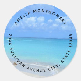Adesivo Beautiful Turquoise Tropical Beach - Address