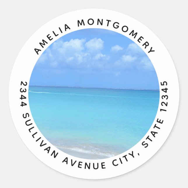 Adesivo Beautiful Turquoise Tropical Beach - Address (Frente)