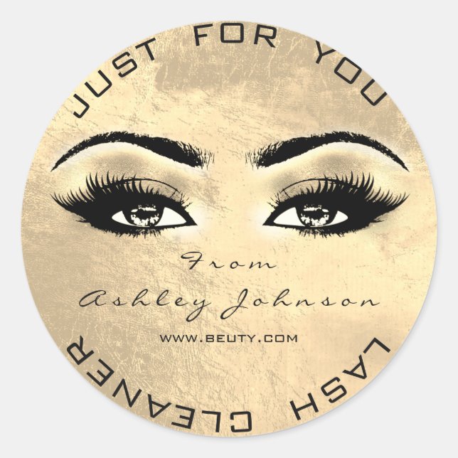 Adesivo Beauty Browne Sepia Dourado Lash Makeup Cleaner (Frente)