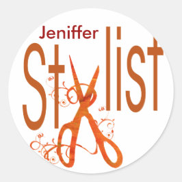 Adesivo Beauty Salon Hair Stylist Tesouras N Blossomas