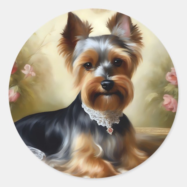 Adesivo Beauty Yorkshire Terrier Cute (Frente)