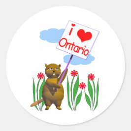 Adesivo Beaver Canadense ama Ontário