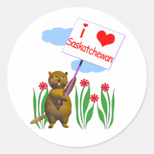 Adesivo Beaver Canadense ama Saskatchewan