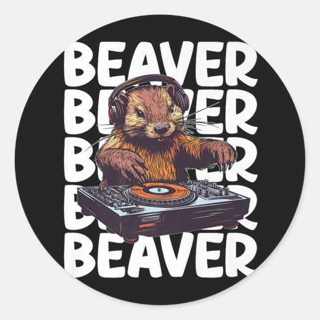 Adesivo Beaver Lover DJ (Frente)