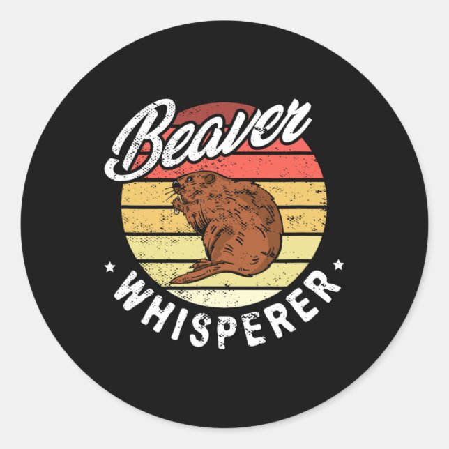 Adesivo Beaver Whisperer Beaver Caçando Lover (Frente)