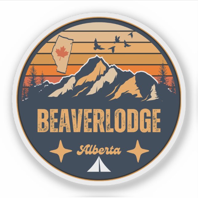 Adesivo Beaverlodge, Alberta (Frente)