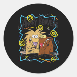 Adesivo Beavers Irritados Caracteres 90