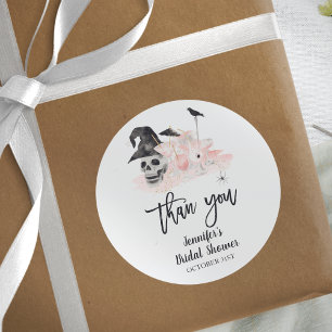 Adesivo Beba Até o Fim Bruxas Chá de Noiva de Halloween 