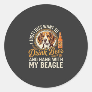Adesivo Beba Cerveja Beagle Cachorro Cerveja Artesanal Gar