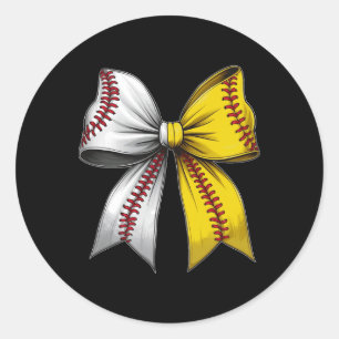 Adesivo Beball Softball Coquette Game Day Heart Love