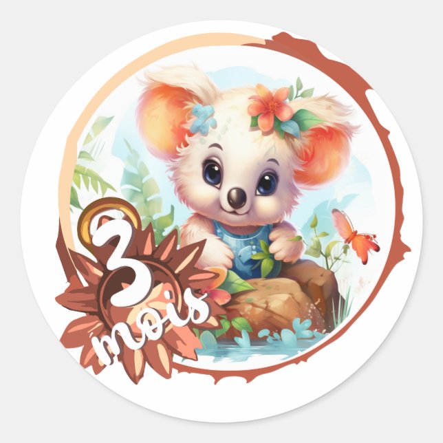 Adesivo Bébé - 3 mois aussi (Frente)