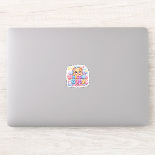 Adesivo Bebê Bem-vindo Urso Teddy Kawaii Fofo Rosa Pastel