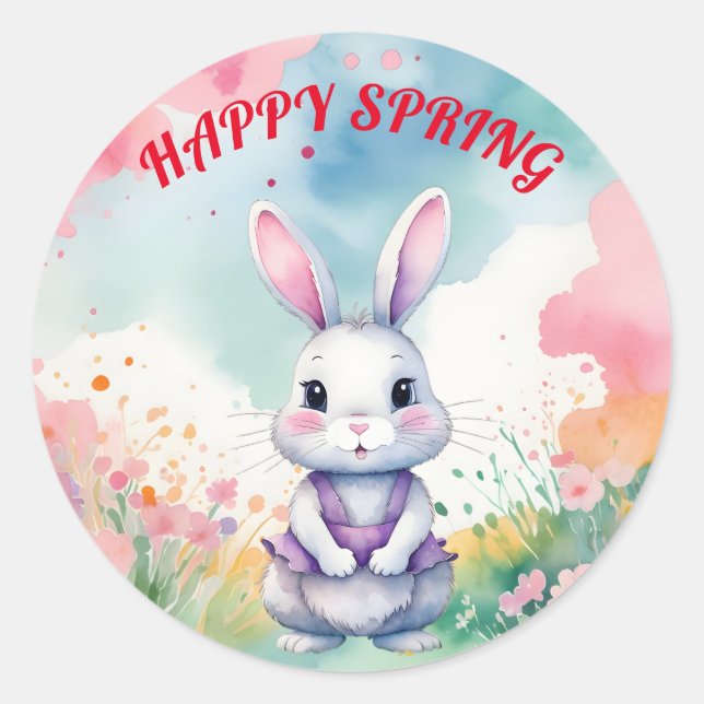 Adesivo Bebê Bunny em Primavera (Frente)