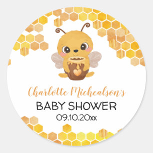 Adesivo Bebê Chá de fraldas Honeycomb Neutral