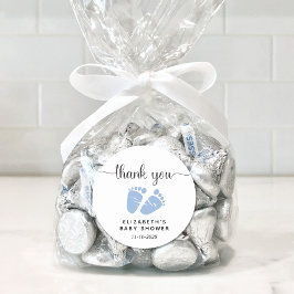 Adesivo Bebê Chá Pés Azuis Obrigado