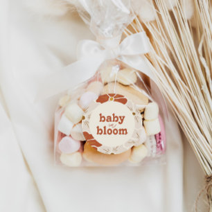 Adesivo Bebê de Arca Floral de Groovy Retro em Sangue Bo