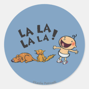 Adesivo Bebê de canto de Leslie Patricelli com