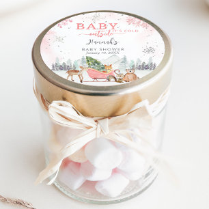 Adesivo Bebê de inverno É Frio Fora do Chá